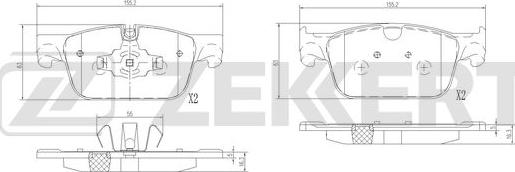 Zekkert BS-3065 - Тормозные колодки, дисковые, комплект autosila-amz.com