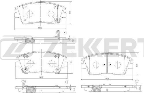 Zekkert BS-3061 - Колодки торм. диск. передн. Hyundai Tucson III 15- Kia Sportage VII 15- autosila-amz.com