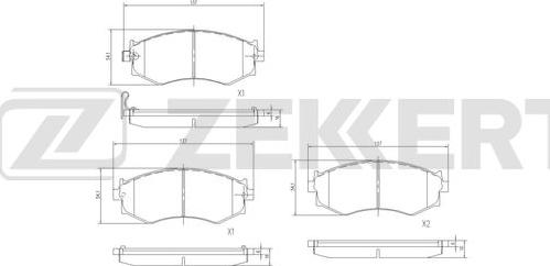 Zekkert BS-3025 - Тормозные колодки, дисковые, комплект autosila-amz.com