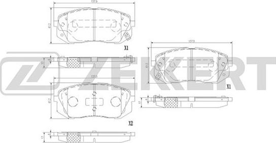 Zekkert BS-3021 - Тормозные колодки, дисковые, комплект autosila-amz.com