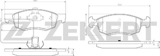Zekkert BS-2940 - Тормозные колодки, дисковые, комплект autosila-amz.com