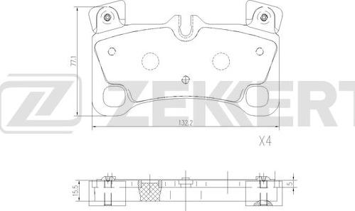 Zekkert BS-2943 - Тормозные колодки, дисковые, комплект autosila-amz.com