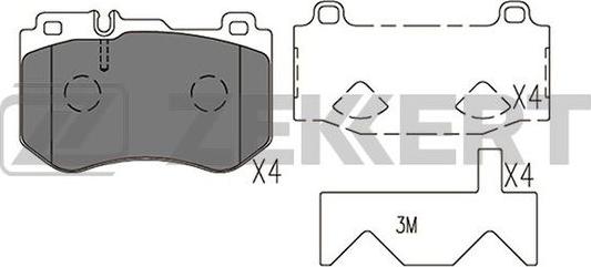 Zekkert BS-2959 - Тормозные колодки, дисковые, комплект autosila-amz.com