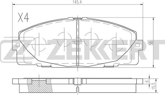 Zekkert BS-2969 - Тормозные колодки, дисковые, комплект autosila-amz.com