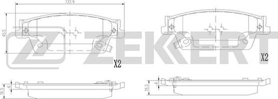 Zekkert BS-2985 - Тормозные колодки, дисковые, комплект autosila-amz.com