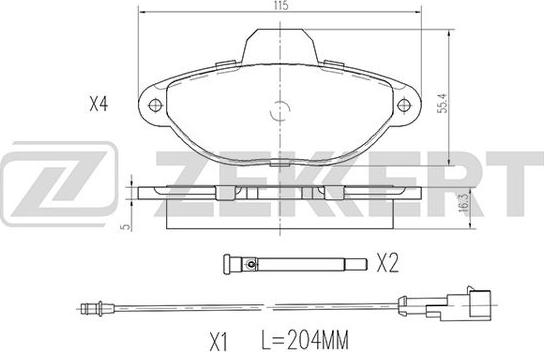 Zekkert BS-2939 - Тормозные колодки, дисковые, комплект autosila-amz.com