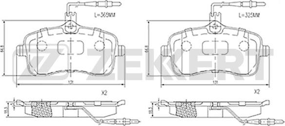 Zekkert BS-2931 - Тормозные колодки, дисковые, комплект autosila-amz.com