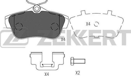 Zekkert BS-2938 - Тормозные колодки, дисковые, комплект autosila-amz.com