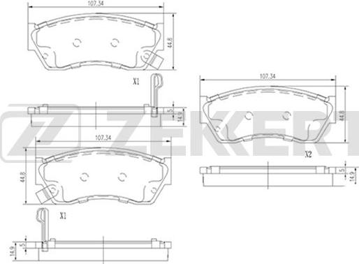 Zekkert BS-2431 - Тормозные колодки, дисковые, комплект autosila-amz.com