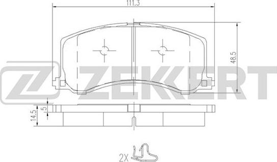 Zekkert BS-2432 - Тормозные колодки, дисковые, комплект autosila-amz.com