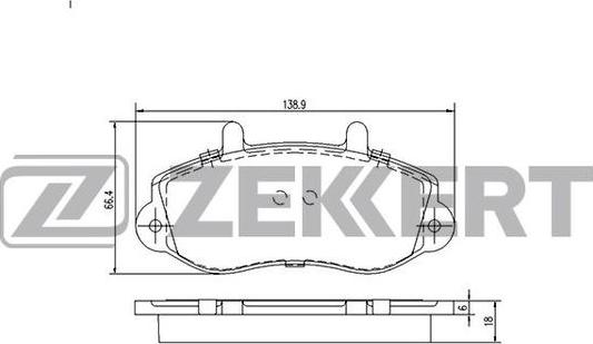 Zekkert BS-2420 - Тормозные колодки, дисковые, комплект autosila-amz.com