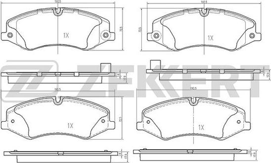 Zekkert BS-2531 - Тормозные колодки, дисковые, комплект autosila-amz.com