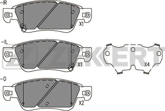 Zekkert BS-2521 - Тормозные колодки, дисковые, комплект autosila-amz.com