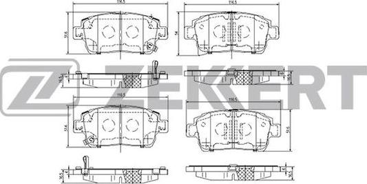 Zekkert BS-2695 - Тормозные колодки, дисковые, комплект autosila-amz.com