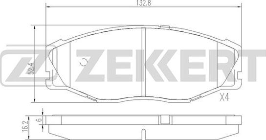 Zekkert BS-2085 - Тормозные колодки, дисковые, комплект autosila-amz.com