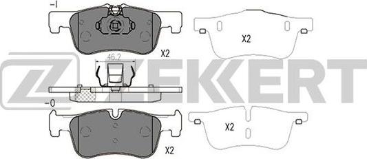 Zekkert BS-2146 - Тормозные колодки, дисковые, комплект autosila-amz.com