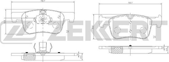 Zekkert BS-2143 - Тормозные колодки, дисковые, комплект autosila-amz.com