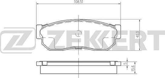 Zekkert BS-2156 - Тормозные колодки, дисковые, комплект autosila-amz.com