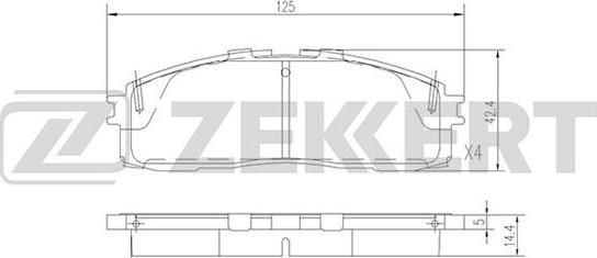Zekkert BS-2104 - Тормозные колодки, дисковые, комплект autosila-amz.com