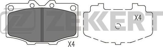 Zekkert BS-2100 - Тормозные колодки, дисковые, комплект autosila-amz.com