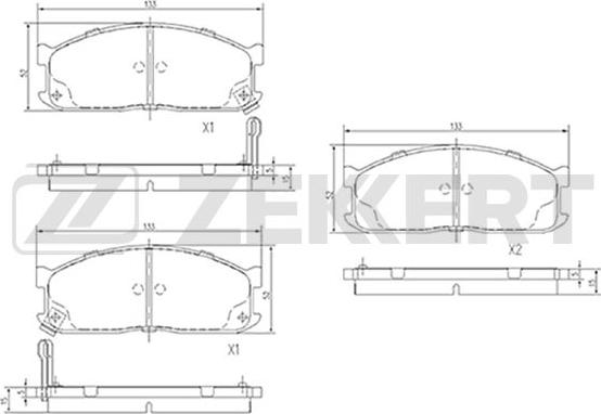 Zekkert BS-2137 - Тормозные колодки, дисковые, комплект autosila-amz.com