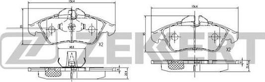 Zekkert BS-2123 - Тормозные колодки, дисковые, комплект autosila-amz.com