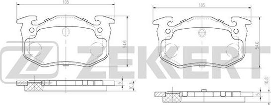 Zekkert BS-2893 - Тормозные колодки, дисковые, комплект autosila-amz.com