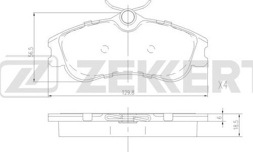 Zekkert BS-2892 - Тормозные колодки, дисковые, комплект autosila-amz.com