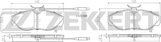 Zekkert BS-2869 - Тормозные колодки, дисковые, комплект autosila-amz.com