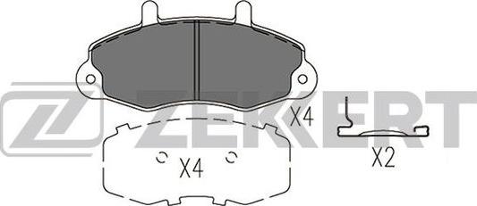 Zekkert BS-2866 - Тормозные колодки, дисковые, комплект autosila-amz.com