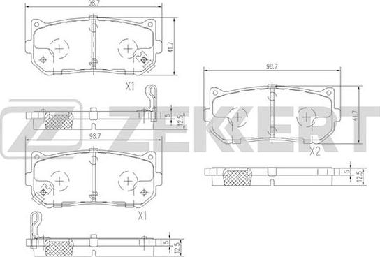 Zekkert BS-2809 - Тормозные колодки, дисковые, комплект autosila-amz.com