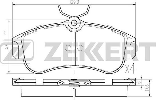 Zekkert BS-2805 - Тормозные колодки, дисковые, комплект autosila-amz.com