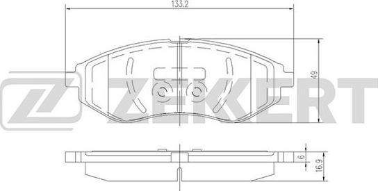 Zekkert BS-2812 - Тормозные колодки, дисковые, комплект autosila-amz.com