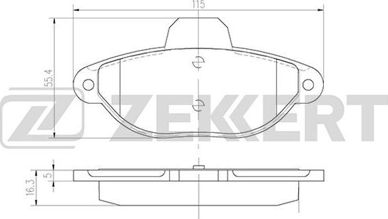 Zekkert BS-2872 - Тормозные колодки, дисковые, комплект autosila-amz.com