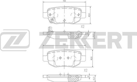 Zekkert BS-2379 - Тормозные колодки, дисковые, комплект autosila-amz.com