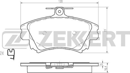 Zekkert BS-2230 - Тормозные колодки, дисковые, комплект autosila-amz.com