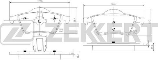 Zekkert BS-2759 - Тормозные колодки, дисковые, комплект autosila-amz.com