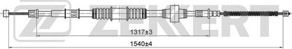 Zekkert BZ-1080 - Тросик, cтояночный тормоз autosila-amz.com