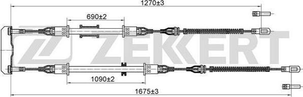 Zekkert BZ-1030 - Тросик, cтояночный тормоз autosila-amz.com