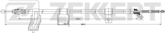 Zekkert BZ-1073 - Тросик, cтояночный тормоз autosila-amz.com
