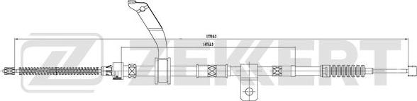 Zekkert BZ-1191 - Тросик, cтояночный тормоз autosila-amz.com