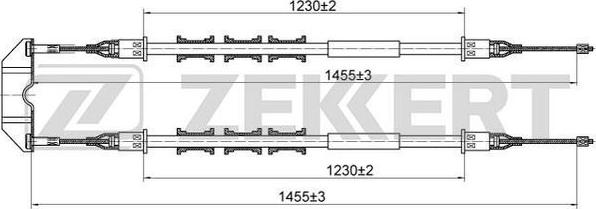 Zekkert BZ-1140 - Тросик, cтояночный тормоз autosila-amz.com