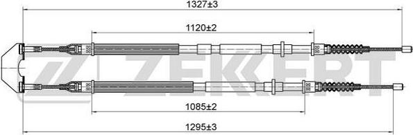 Zekkert BZ-1175 - Тросик, cтояночный тормоз autosila-amz.com