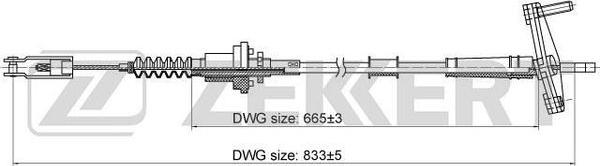 Zekkert BZ-1210 - Трос, управление сцеплением autosila-amz.com