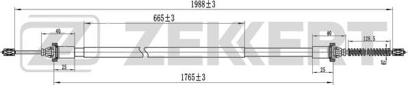 Zekkert BZ-1212 - Тросик, cтояночный тормоз autosila-amz.com