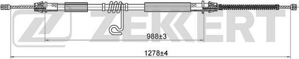 Zekkert BZ-1224 - Тросик, cтояночный тормоз autosila-amz.com