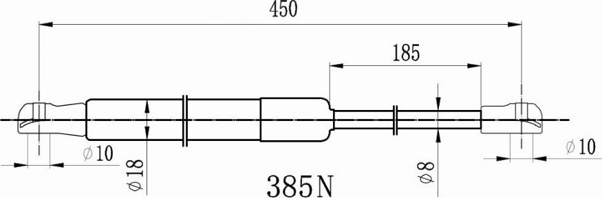 Zekkert GF-1009 - Газовая пружина, упор autosila-amz.com