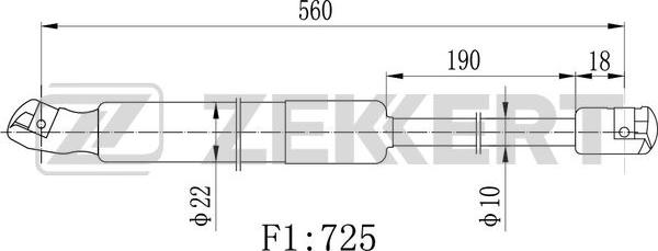 Zekkert GF-2421 - Пружина газовая багажника прав. MB M-Class (164) 05- autosila-amz.com