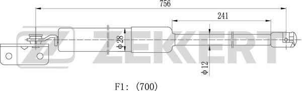 Zekkert GF-2014 - Газовая пружина, упор autosila-amz.com