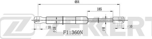 Zekkert GF-2259 - Газовая пружина, упор autosila-amz.com